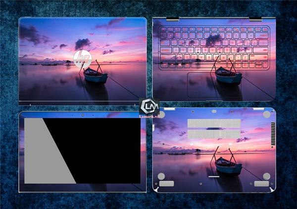 Ảnh đại diện sản phẩm Skin laptop chiếc thuyền giữa bãi biển đẹp